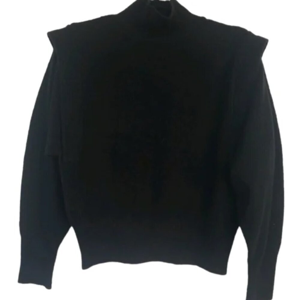 Prologue Wool Blend Black Long Sleeve Sweater, Small